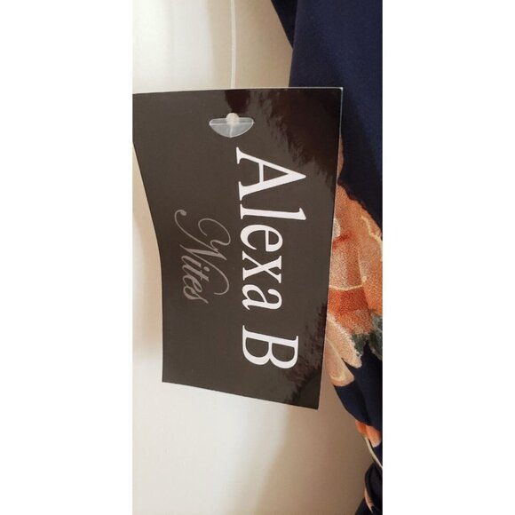 NWT ALEXA B NIGHT MAXI  SEQUIN FLOWER DRESS SZ 14 - Picture 6 of 7